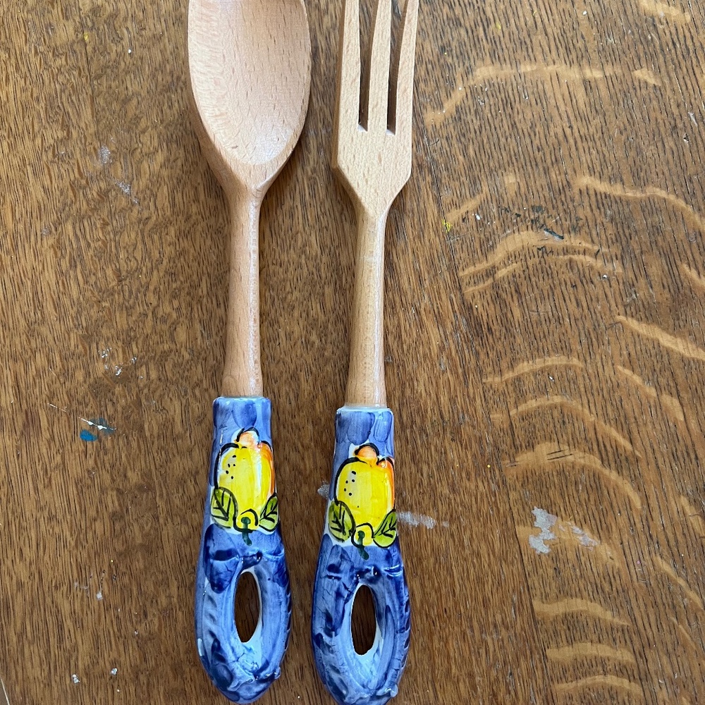 Salad fork and spoon